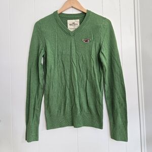 Hollister Vibrant Green Knit Sweater-Size S